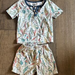 Mud Pie Blue Fish Baby Set
